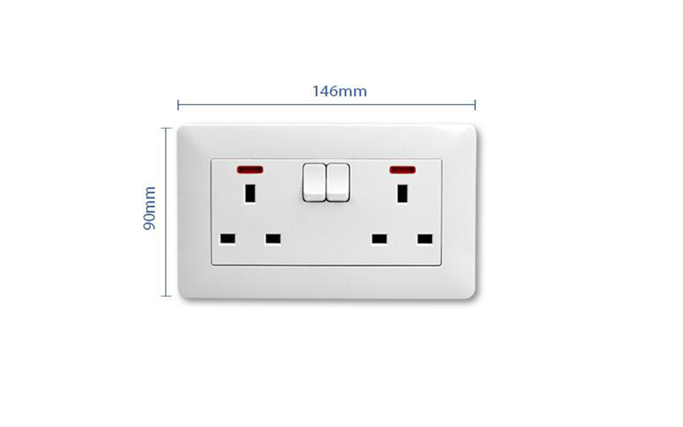 Leimove-Light Double Gang Electric Waterproof Switcher Wall Socket | Leimove-5