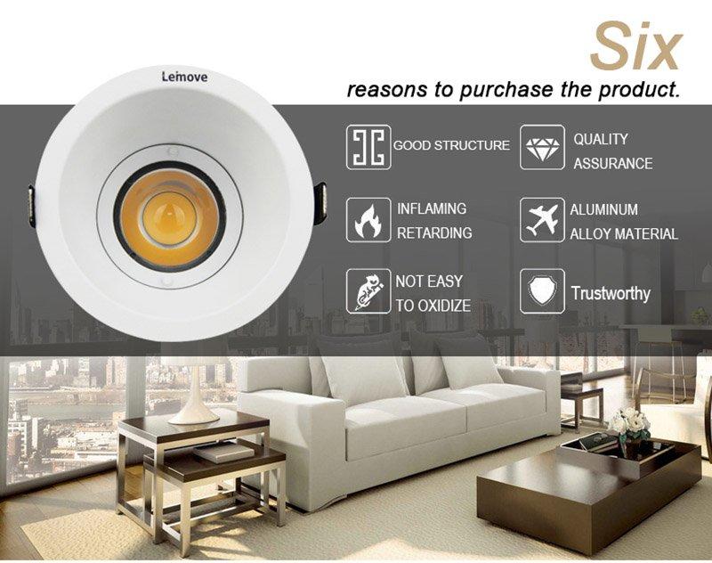 Leimove-Find High Quality Led Lighting Factory Hot Sale 5w Cob Indoor Led Downlight-2