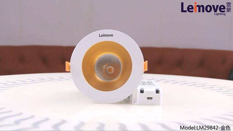 Led Round Type Ceiling Decoration Home Indoor light LM29842-Tri-colorseries LM29842-Gold