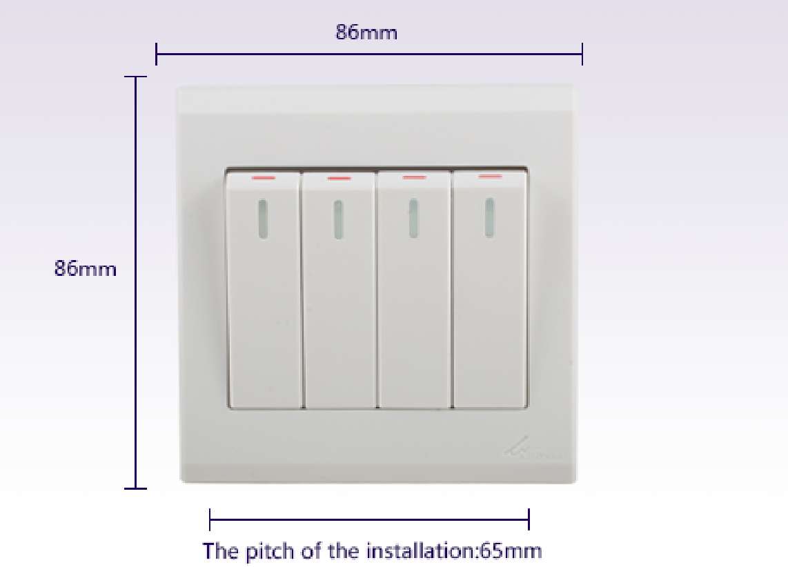 Leimove-Four Giant Stilts Single-link Switches | Ling Xuan White Series-1