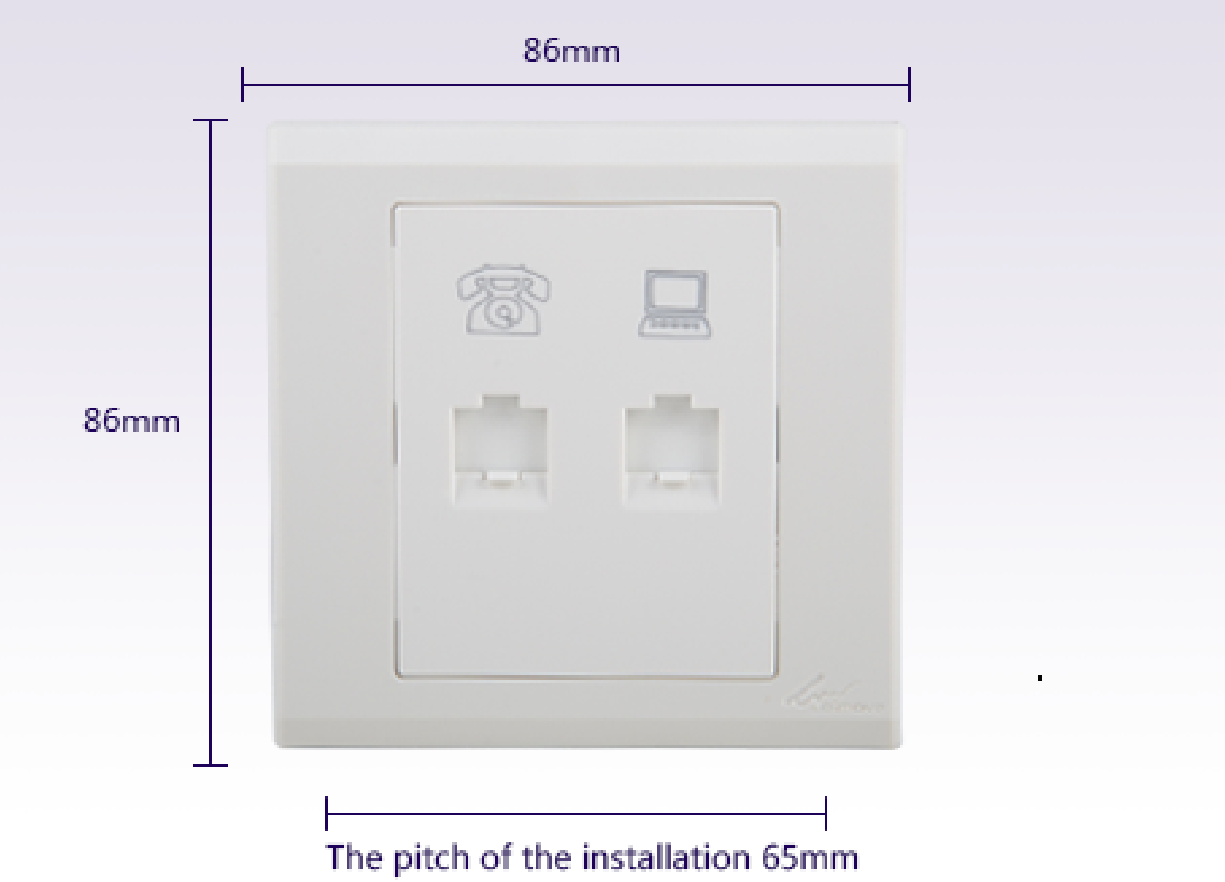 Leimove multi-functional screwless white sockets wholesale for telephone-2